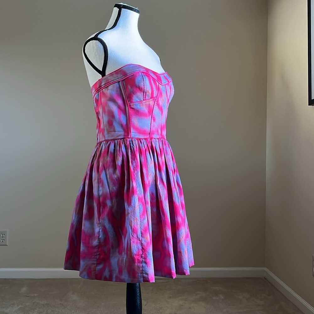 Rebecca Taylor - Aurora Strapless Mini Dress in Fuchsia & Violet - 8
